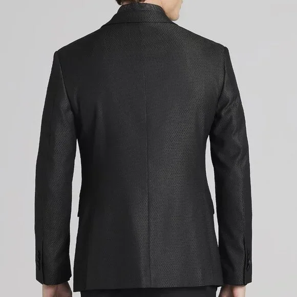 NEW Egara Slim Fit Black Tic Dinner Tuxedo Jacket 46R - Picture 3 of 5